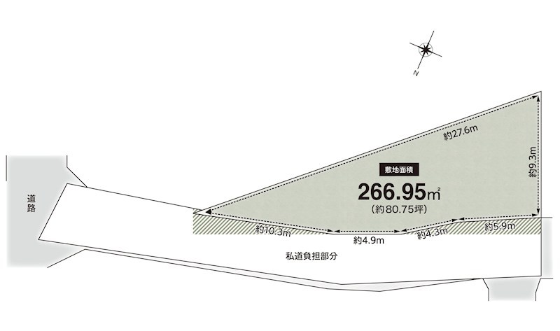 吹田市千里丘下 売土地  間取り図