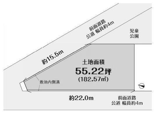 高槻市松が丘4丁目　売土地 間取り図