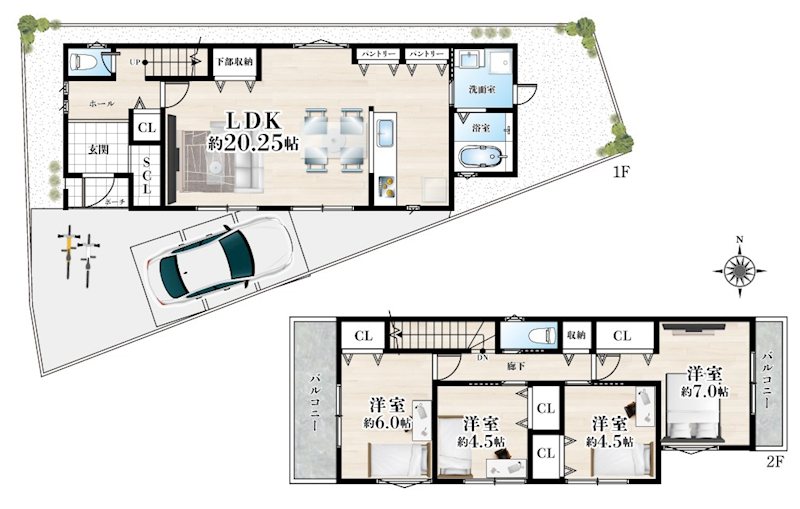 SUMIKA中総持寺町 新築一戸建 間取り図