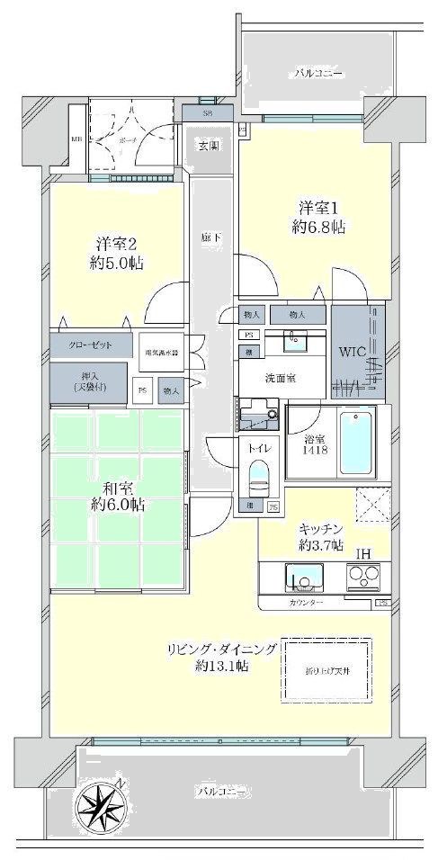 リバティパーク枚方C棟 間取り図