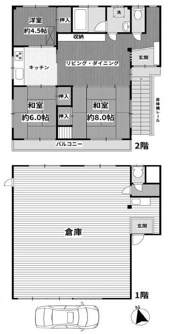 高槻市郡家本町　中古一戸建 間取り図