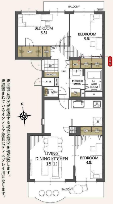 メゾン千里丘T棟  間取図・土地図