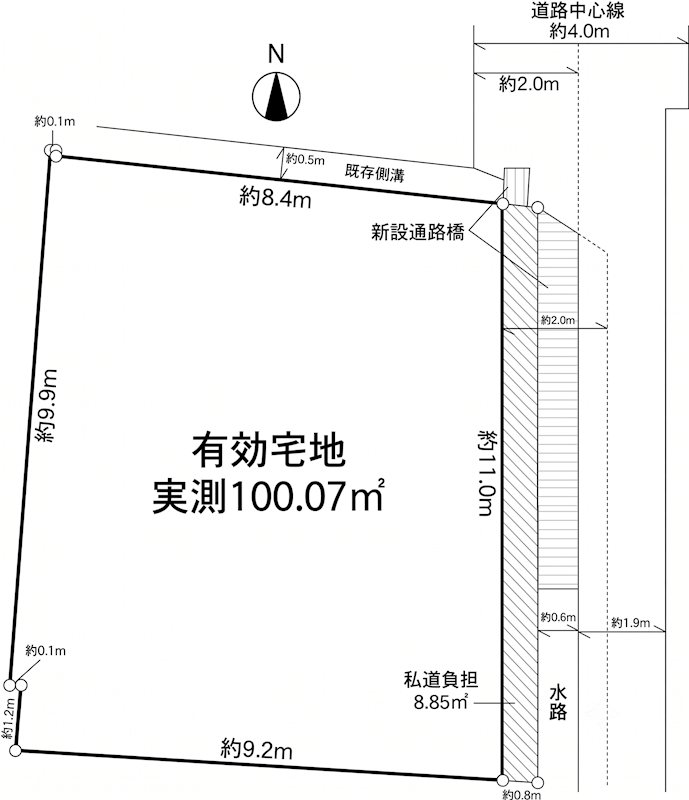 茨木市春日3丁目　売り土地 間取り図