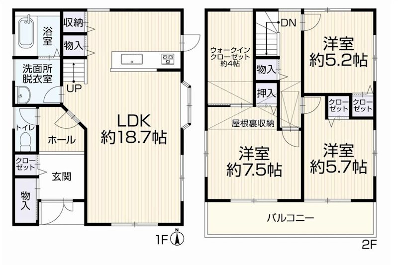 茨木市大同町 中古一戸建 間取り図