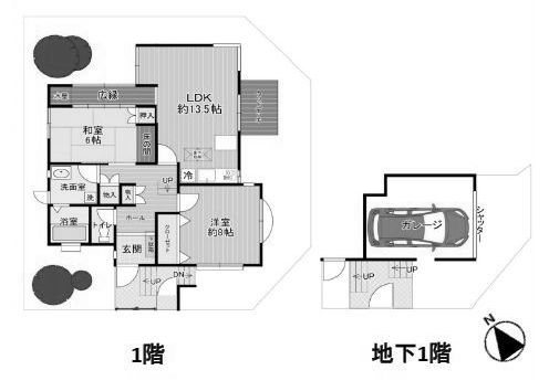 高槻市南平台5丁目　中古一戸建 間取り図