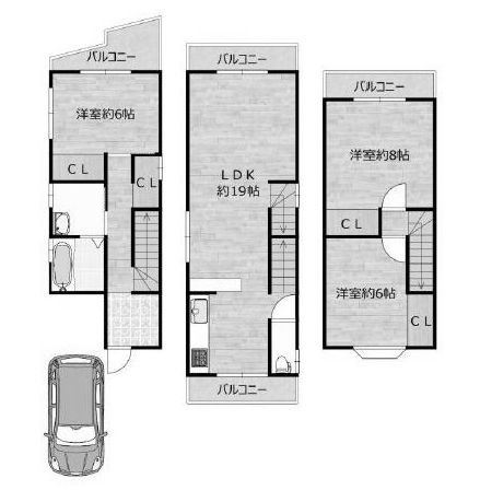 高槻市北昭和台町　中古一戸建 間取り図