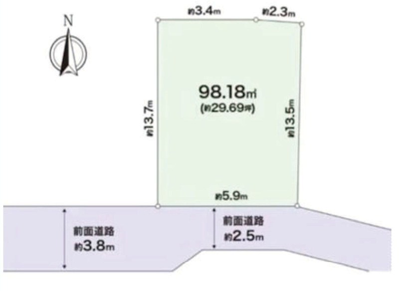 摂津市千里丘2丁目　売土地  間取り図