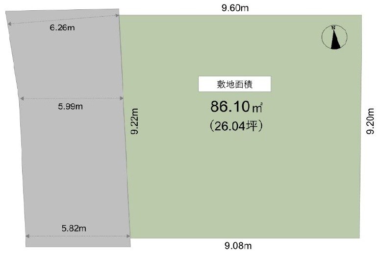 高槻市西冠１丁目　売土地 間取り図