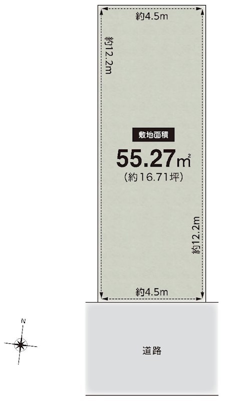 高槻市藤の里町　売土地 間取り図