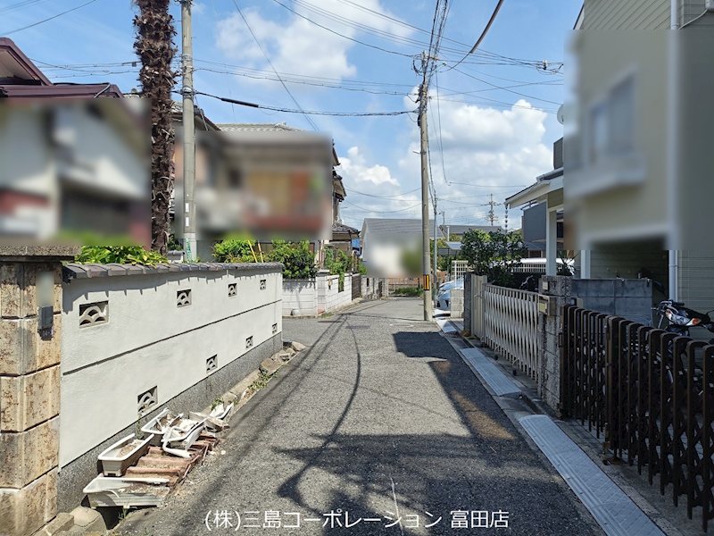 高槻市桜ケ丘北町　新築一戸建 現地写真（前面道路含む現地写真）