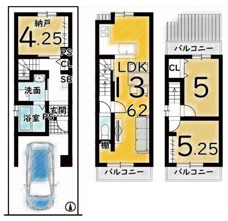 茨木市新堂3丁目　建築条件付売土地 間取り図