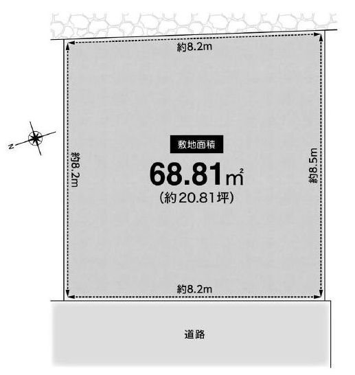 高槻市安満新町　売土地 間取図・土地図