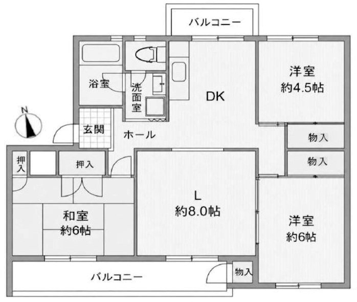 水無瀬青葉ハイツ9号棟 間取り図
