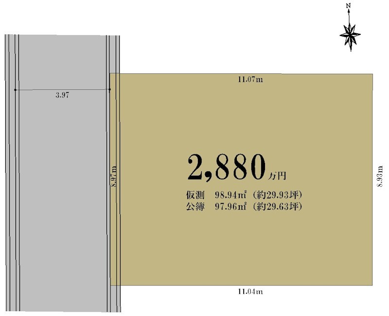高槻市津之江町2丁目　売土地 間取図・土地図