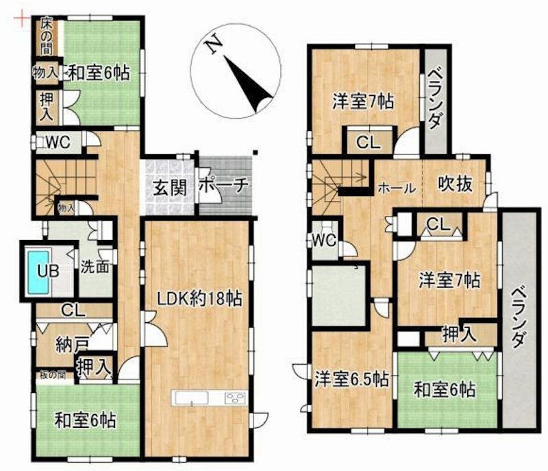 茨木市南春日丘3丁目　中古一戸建  間取図・土地図
