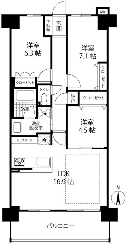 ジェイグラン・エル茨木  間取図・土地図