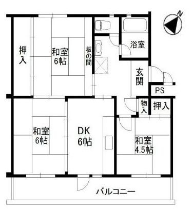 富田第二住宅65号棟  間取り図