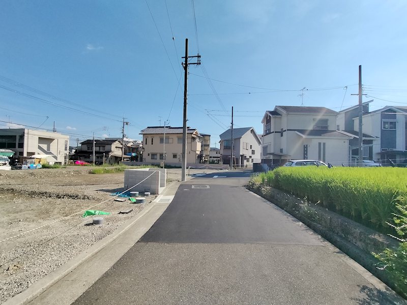 茨木市上穂積4丁目　全7区画建築条件付売土地（1号地） 現地写真（前面道路含む現地写真）
