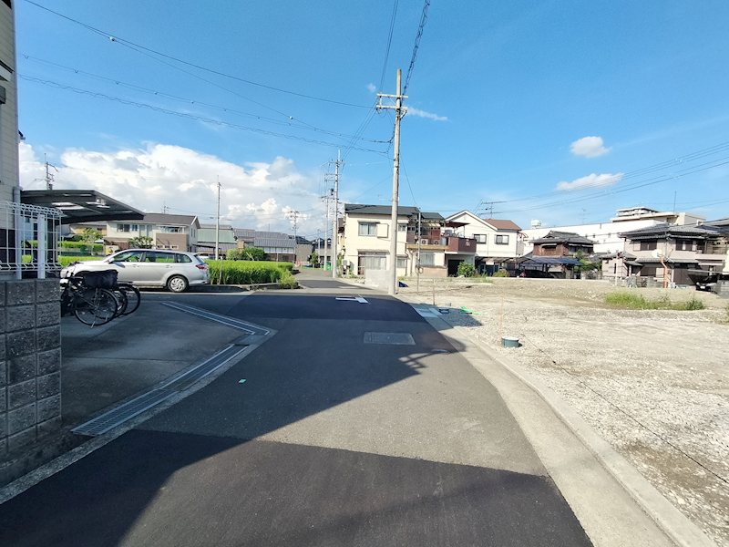 茨木市上穂積4丁目　全7区画建築条件付売土地（1号地） 現地写真（前面道路含む現地写真）