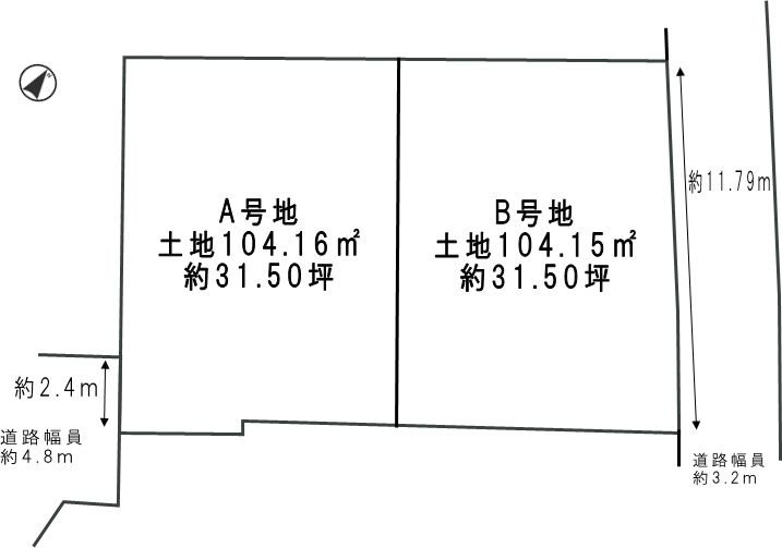 大阪府摂津市正雀４丁目 間取図・土地図