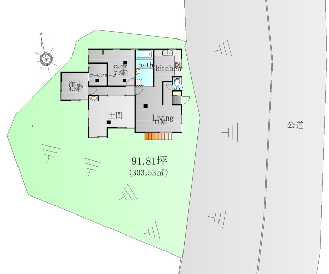 坂本町四丁目戸建 間取り図