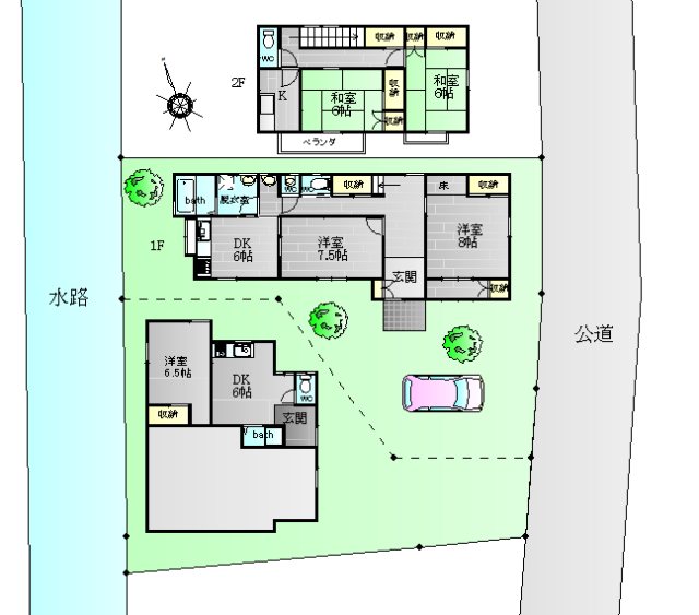 田浦町二丁目75　売地 間取り図