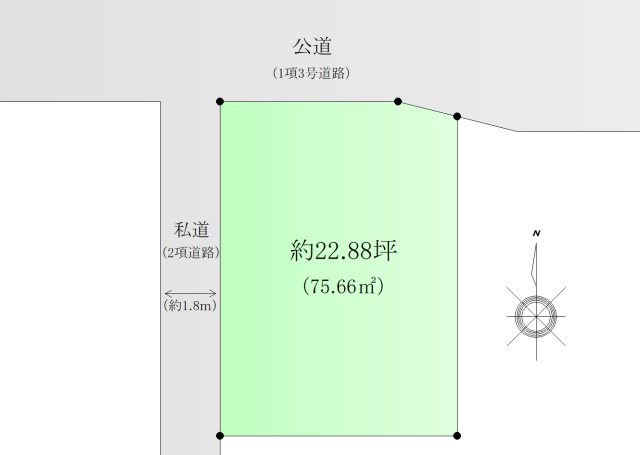 田浦町四丁目売地 間取り図