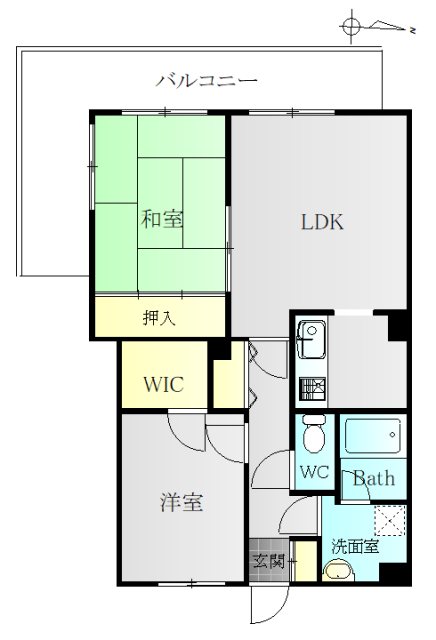 クリオ横須賀中央弐番館 1002号室 間取り図