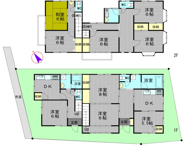 馬堀町三丁目テラス 間取り図