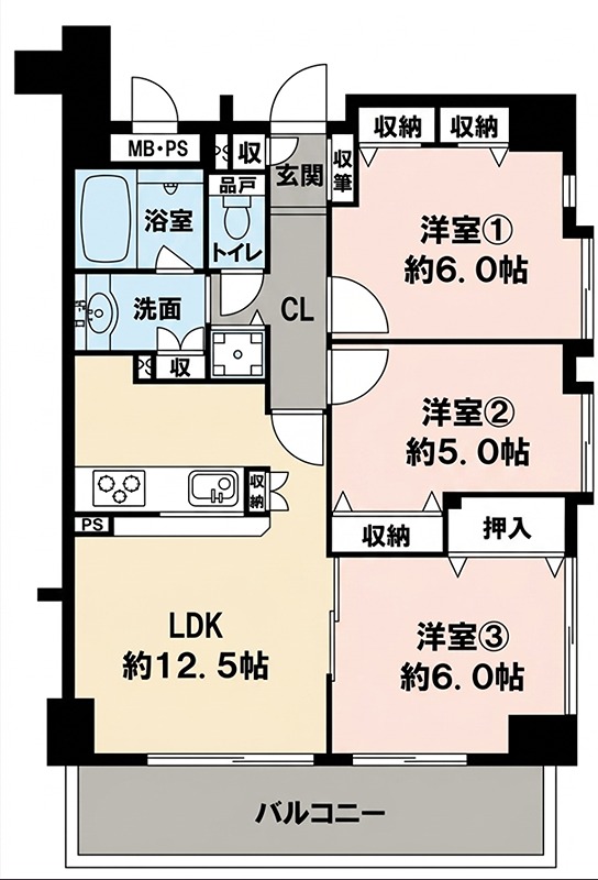 神奈川県横浜市南区万世町２丁目 間取図・土地図