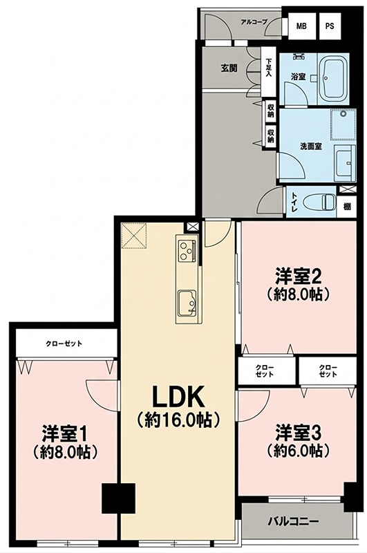 神奈川県横浜市中区新山下３丁目 間取図・土地図