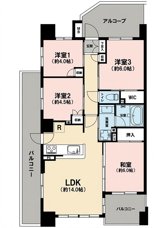 神奈川県横浜市鶴見区東寺尾中台 間取図・土地図