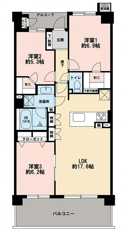 神奈川県横浜市鶴見区矢向１丁目 間取図・土地図