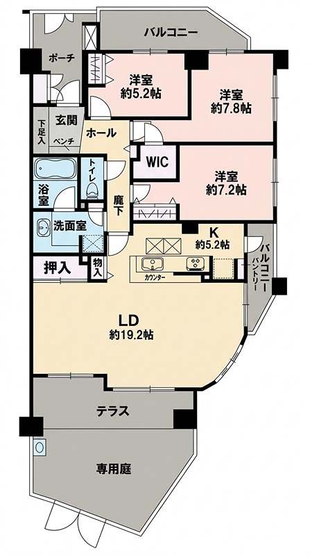 神奈川県横浜市金沢区富岡東５丁目 間取図・土地図