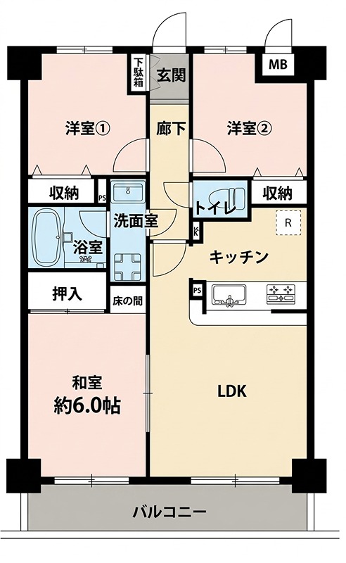 神奈川県大和市南林間４丁目 間取図・土地図