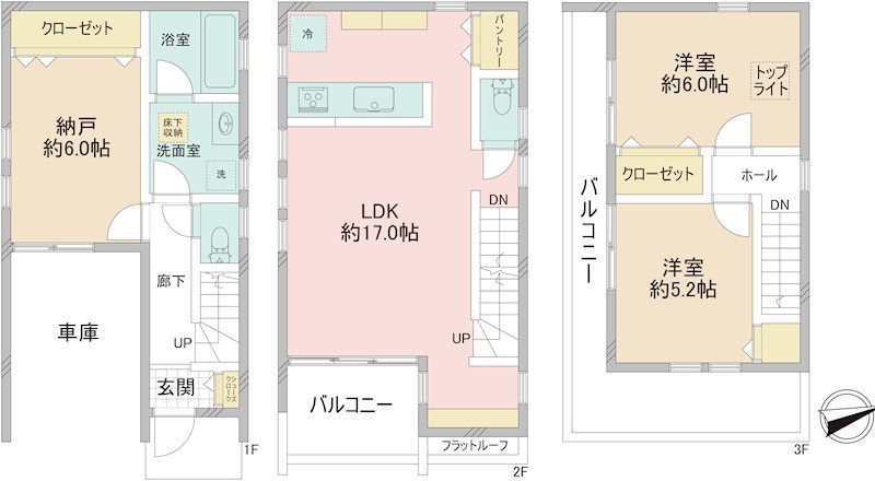 ふじみ野市上福岡3丁目 間取図・土地図