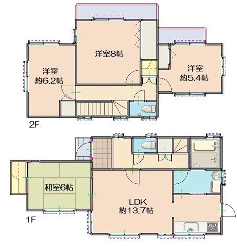川越市宮元町 間取図・土地図