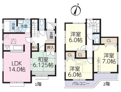 所沢市小手指南４丁目 間取図・土地図