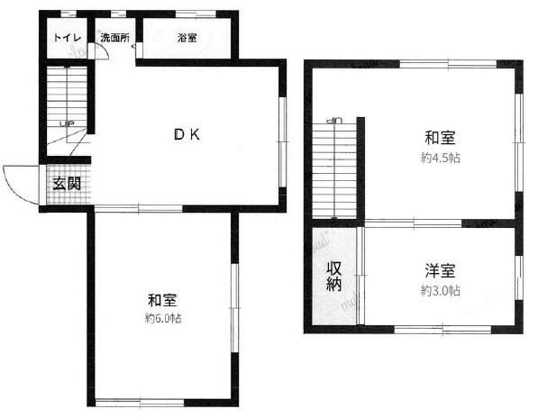 桜区田島10丁目 間取図・土地図