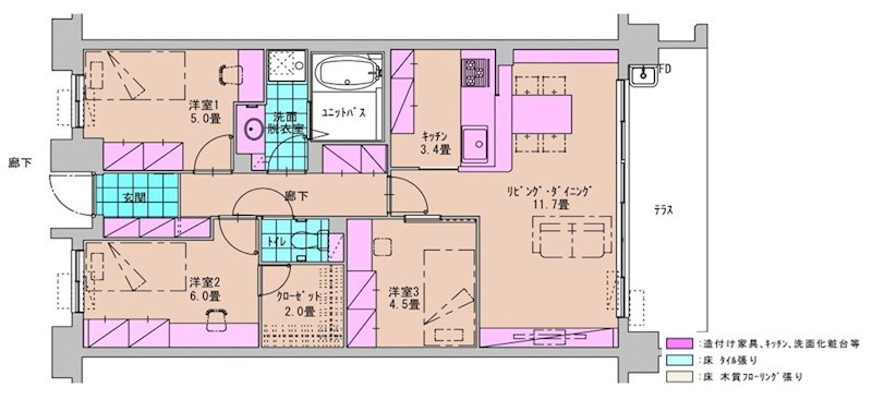 グラン・コート東川口 間取図・土地図