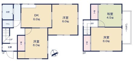 鶴ヶ島市富士見５丁目 間取図・土地図
