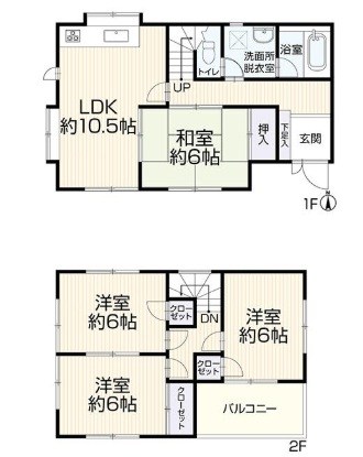 草加市中根３丁目 間取図・土地図