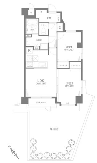 ジェム浦和辻 間取図・土地図