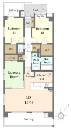 日神パレステージ川越南大塚 間取図・土地図