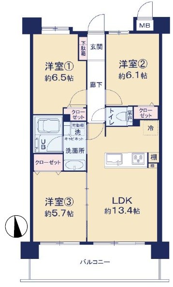 グリーンミユキ蕨北町 間取図・土地図