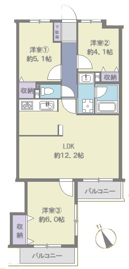 グラン・ドムール吹上 間取図・土地図