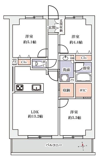 カルム草加 間取図・土地図