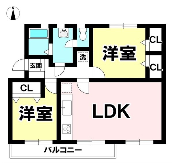 草加旭町団地１５号棟 間取図・土地図