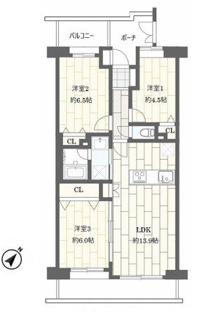 コスモフェスタ蕨 間取図・土地図