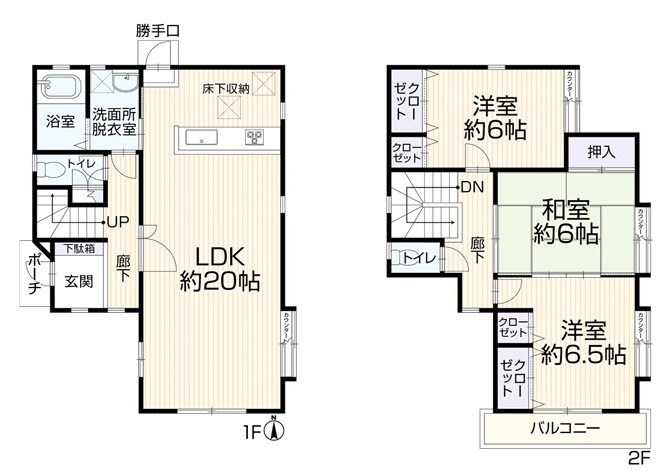 草加市瀬崎６丁目 間取図・土地図